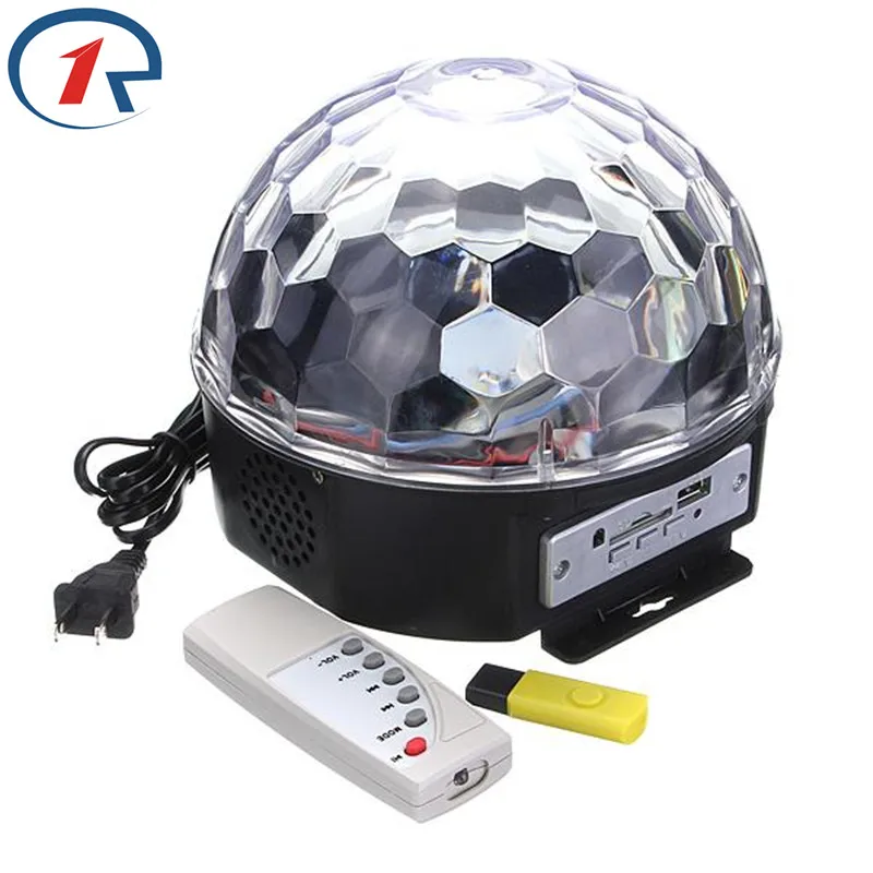 

ZjRight Music Crystal Magic Ball colorful LED party effect light dynamic colorful LED holiday effect lamp KTV Disco effect light