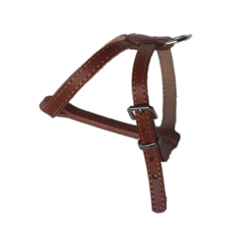 Adjustable Leather Dog Harness for Medium Dogs Durable Safety Control Walking Bull Collar Pet Products | Дом и сад