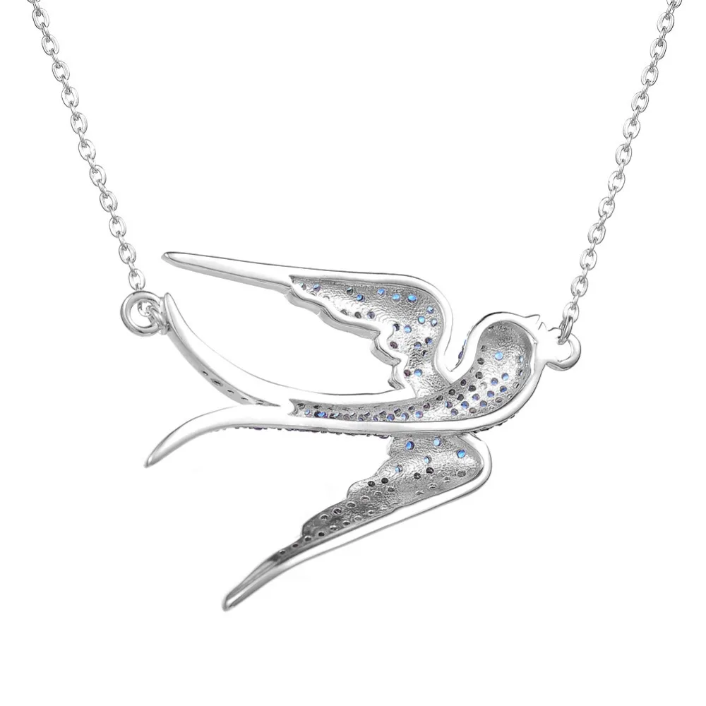Ожерелье женское с кубическим цирконием в форме Ласточки | Украшения и