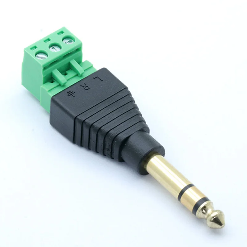 Стерео аудио разъем 6 35 мм 1/4 дюйма позолоченный адаптер для пайки|adapter 1/4|adapter