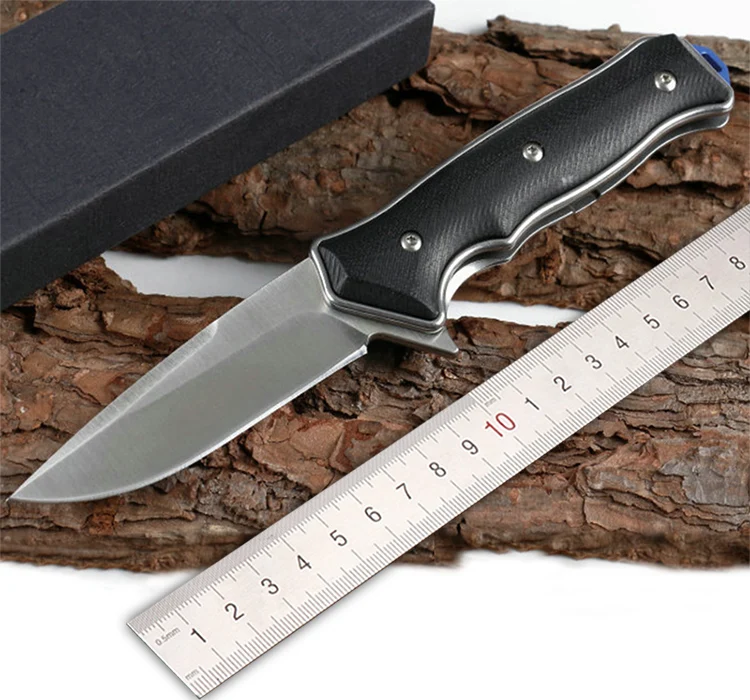 Высокого уровня является sharp D2 охотничьи ножи выживания Тактика Складной нож твердость 58 HRC EDC инструмент High-end Подарочный нож