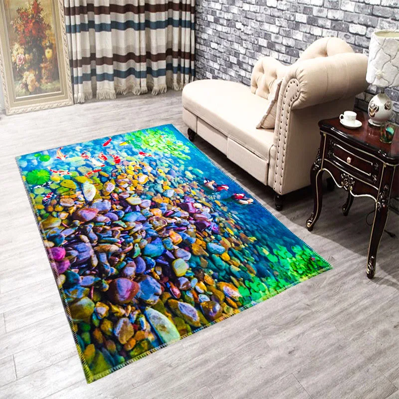 3D Печатный кухонный ковер Противоскользящий коврик для ванной моющийся гостиной