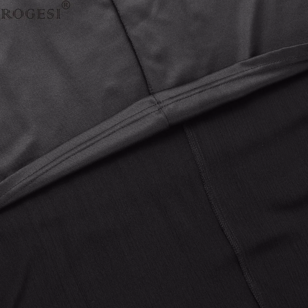 Rogesi 2018 Лето Вышивка Для женщин партии нажимает коктейль черный Платья для