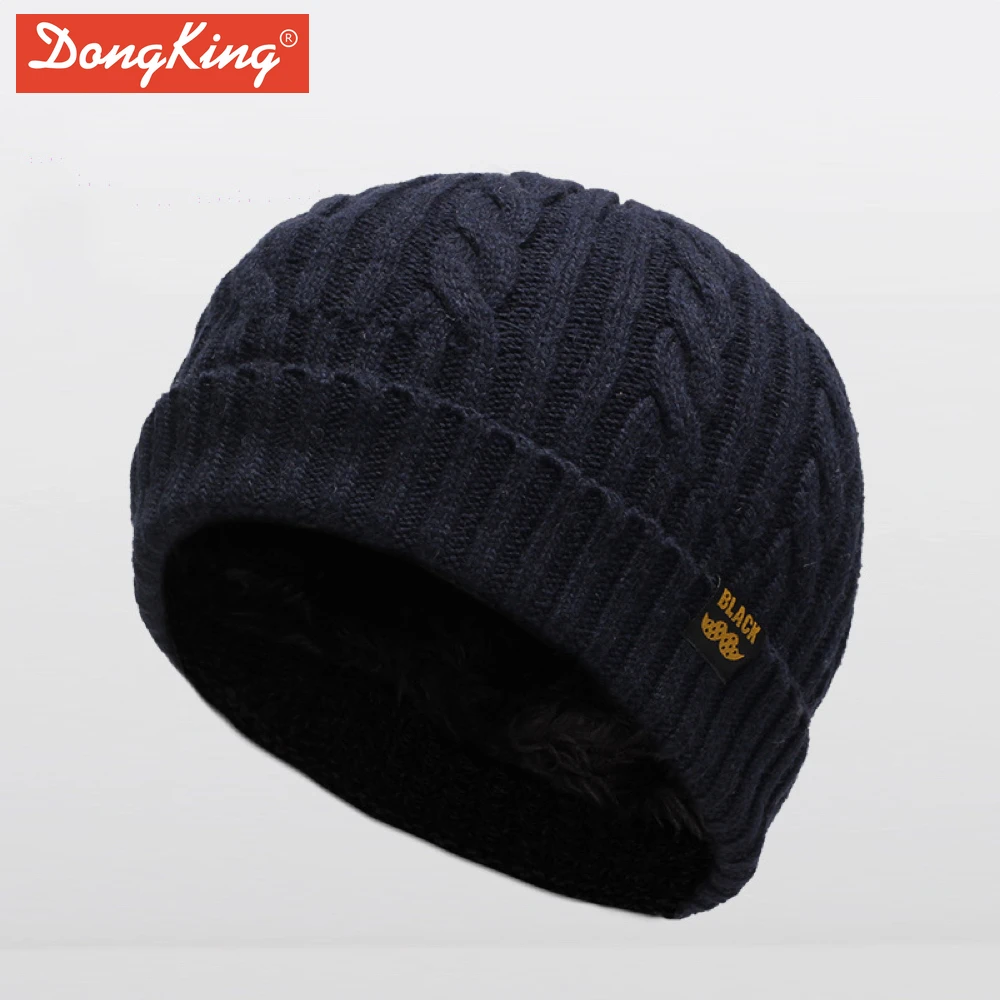 

DongKing/модные шапочки, акриловая шапка, флисовая подкладка, вязаная шапка, теплые зимние шапки, пушистая шапочка, подарок на открытом воздухе, ...
