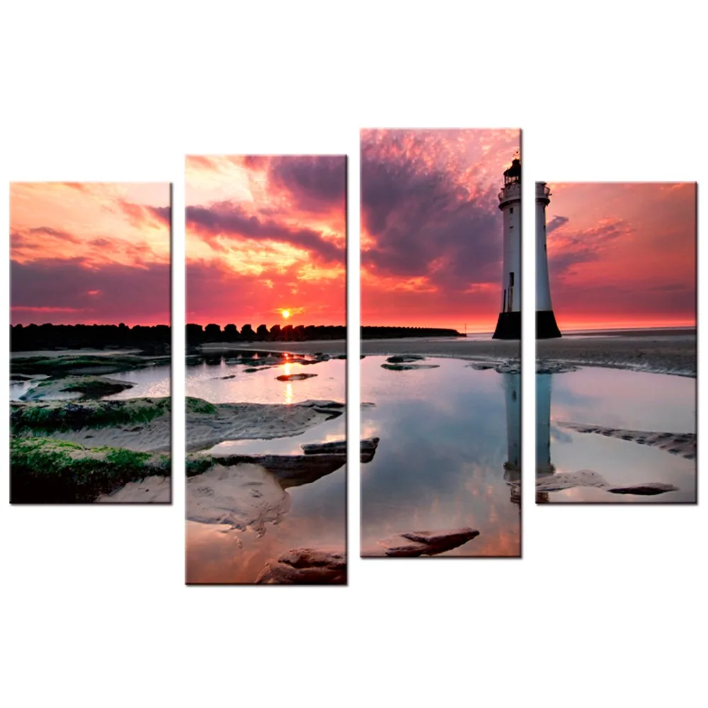 4 панели/набор декоративные настенные панели с принтом | Дом и сад