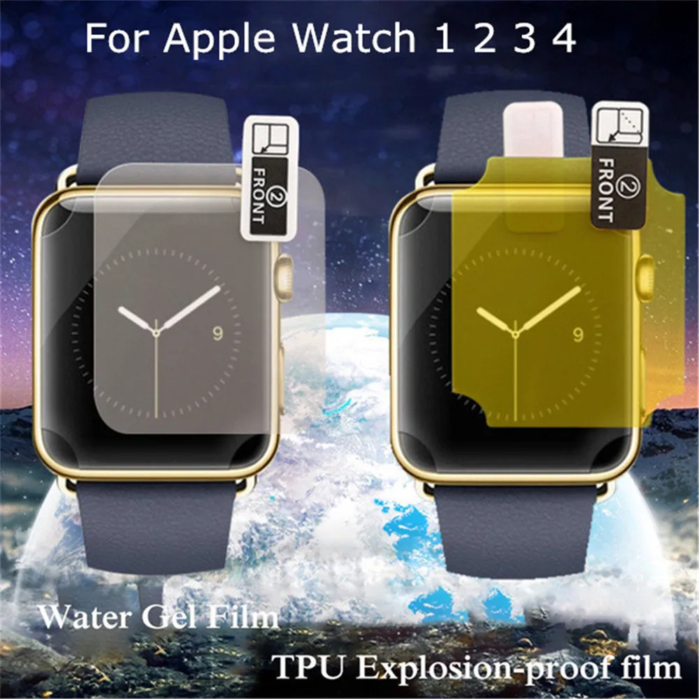 Защитная пленка TPU водная пропитанная гелем прозрачная для Apple Watch Series 1 2 3 4 5 38/42 мм