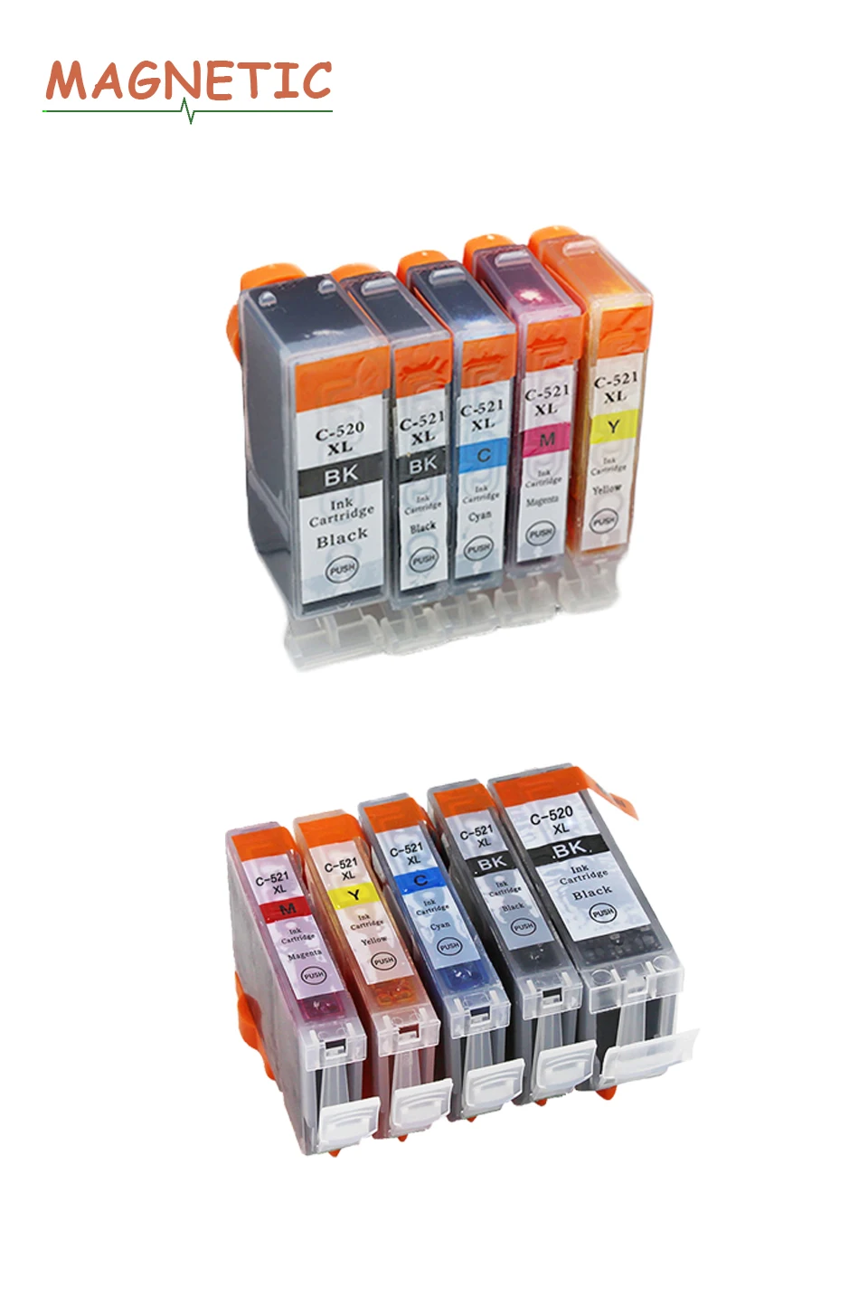15X цветной картридж PGI520 CLI521 для Canon Pixma MP540 MP550 MP560 MP620 MP630 MP640 MP980 MP990 MX860 MX870 IP3600 520