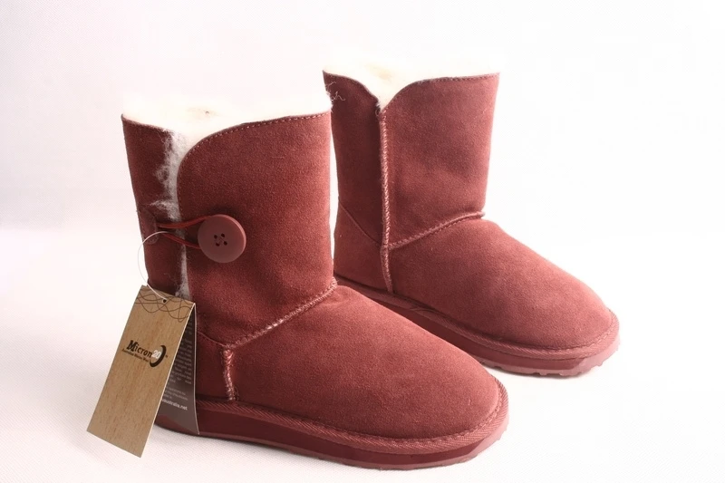 color sheepskin wool snow boots 