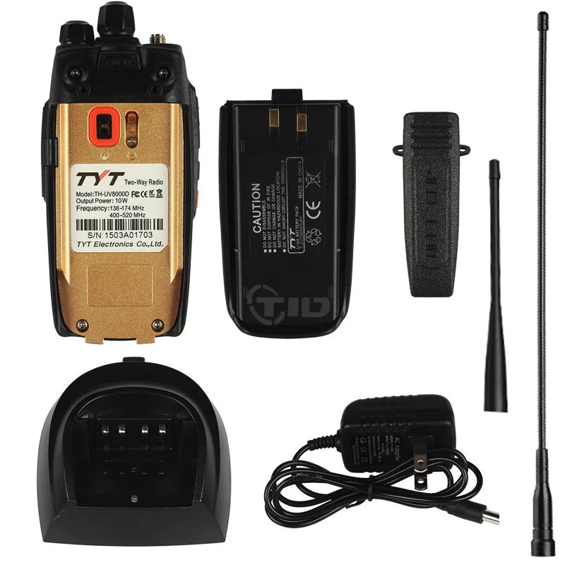 TYT th-uv8000d Walkie talkie VHF-UHF двухдиапазонный 10 Вт трансивер портативный Радиоприемник 10 км th-uv8000d walky talky