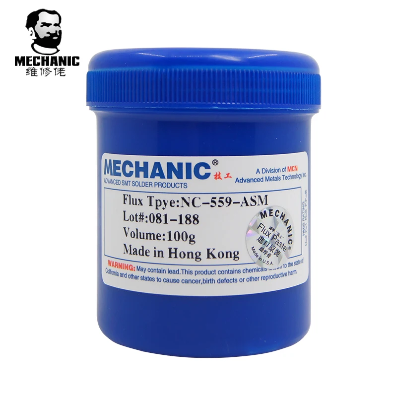 MECHANIC синяя сварочная паста для пайки без содержания свинца и NC 559 ASM 100 г|welding paste|flux