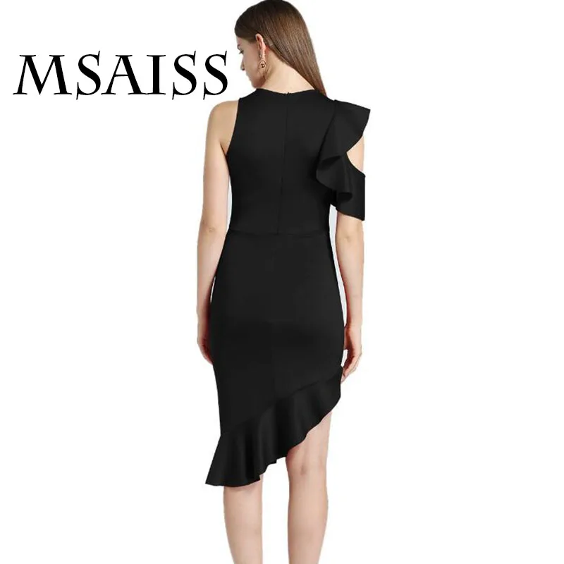 MSAISS Ruffles Party Women Dress Sexy Lady mini - wrap Butterfly Sleeve Beach Casual Work Dresses | Женская одежда