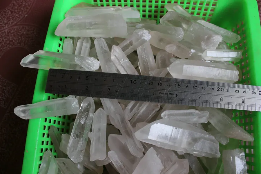 1 кг 2.2LB 15 штук Biger натуральный сырой белый прозрачный кварцевый кристалл точки