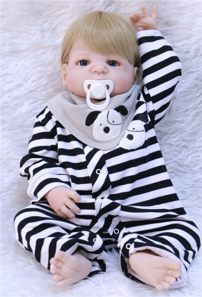 Boneca Reborn 55 см силиконовая кукла для мальчика 22 &quotbebe настоящая супер крутая