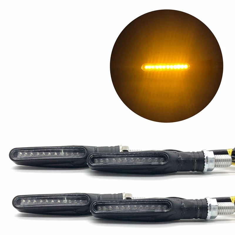 4 шт. мотоциклетный светильник с поворотным сигналом 12Led Универсальный хвостом |