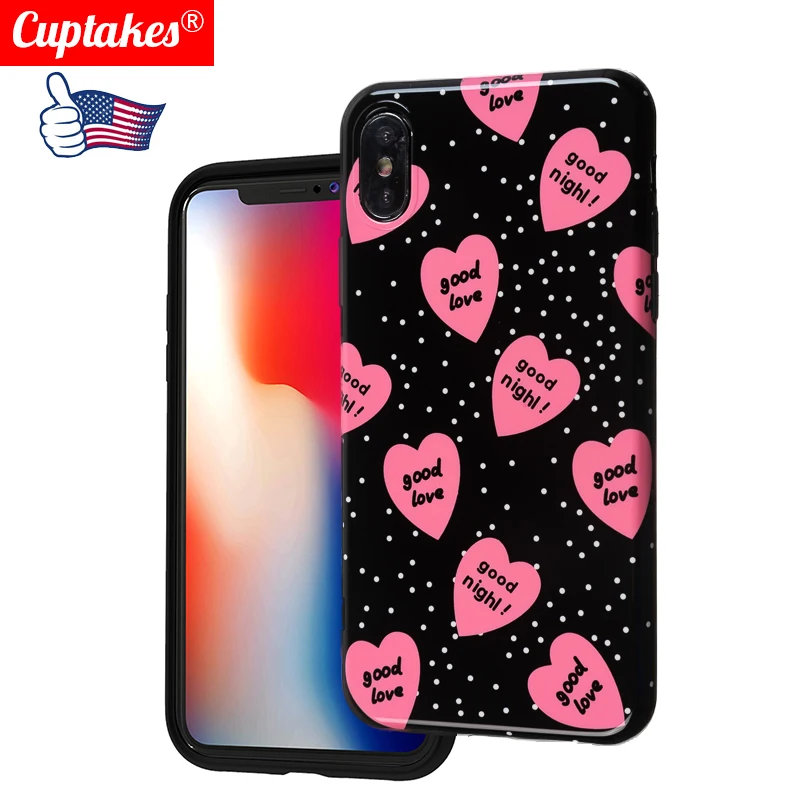 Роскошный брендовый Мягкий силиконовый чехол IMD для iPhone 7 Plus XR X 11 XS Max 6 6S 8 милый