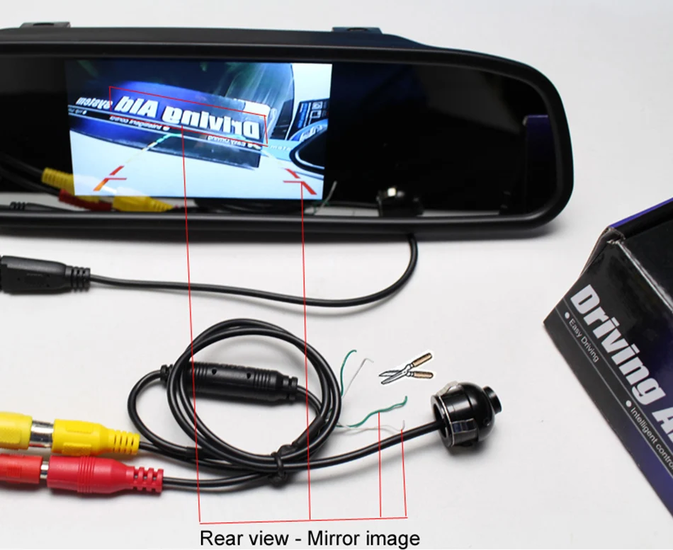 GreenYi Mini CCD 360 градусов Автомобильная камера заднего вида, фронтальная камера заднего вида с многофункциональным кабелем переключателя
