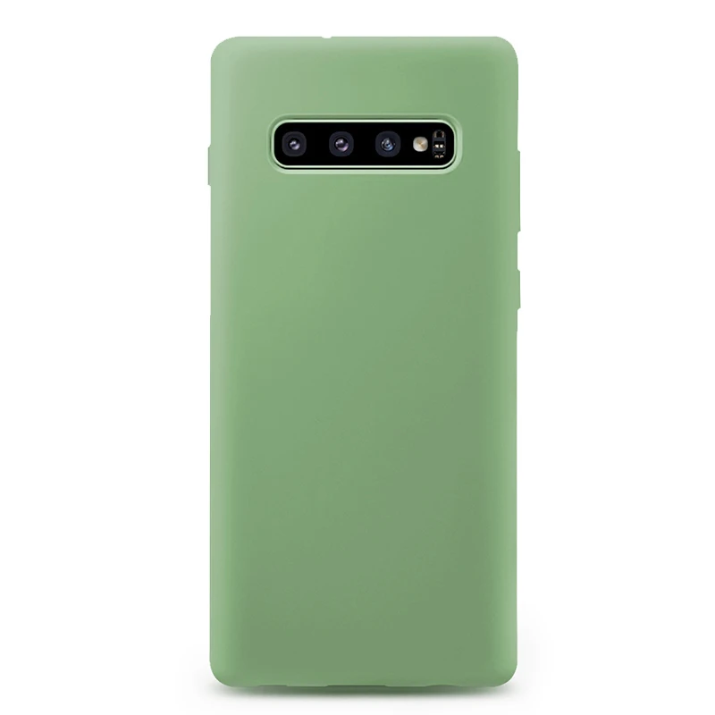 Green S10E защитный чехол для samsung Galaxy S8, S9, S10 Plus, летняя Мягкая силиконовая задняя крышка, чехол couqe, оболочка на galax S 9, 8, 10 Plus, 10E - Цвет: Green