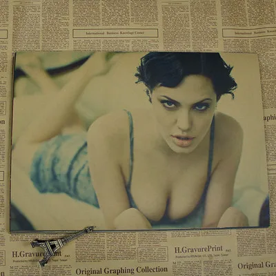 Белый Angelina Jolie Monica Bellucci Sophie Marceau винтажный плакат на стену бар дом Кафе Искусство украшение уникальный подарок - Цвет: Белый