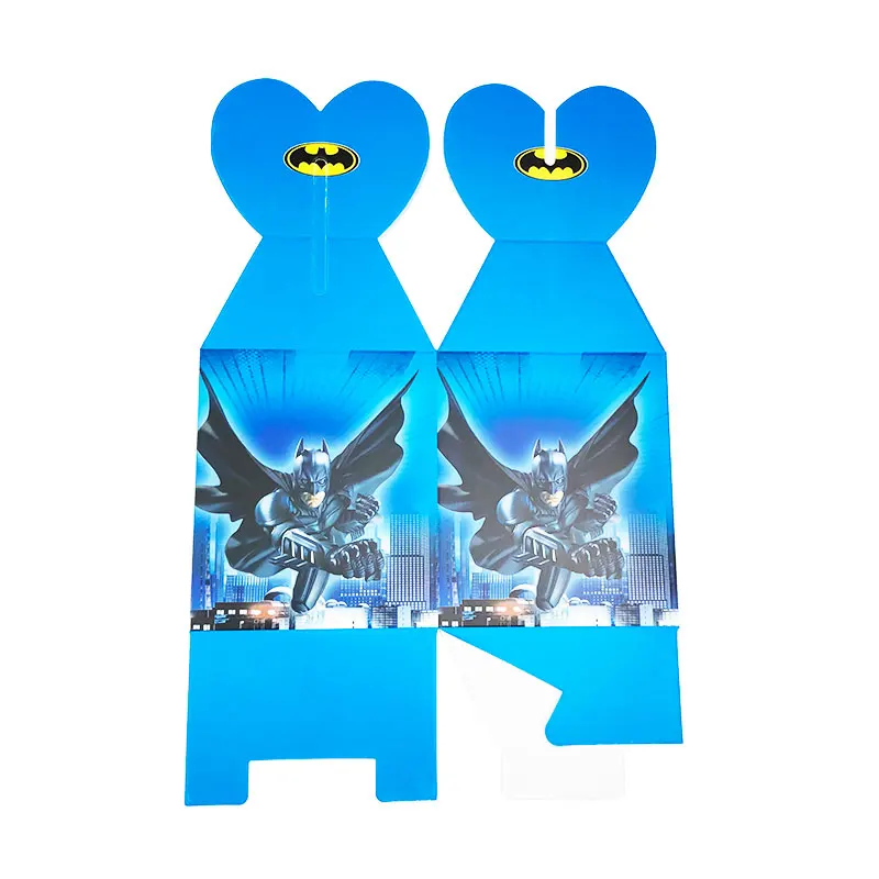 12 шт Бэтмен мультфильм конфеты мешок Дети День рождения декоративная бумага для