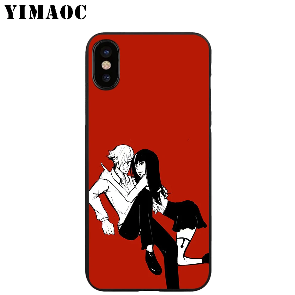 YIMAOC Death Parade Anime Soft TPU Black Silicone Case for iPhone X or 10 8 7 6 6S Plus 5 5S SE Xr Xs Max |