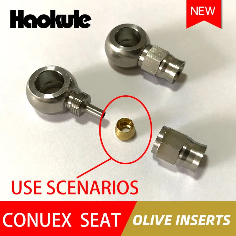 Haokule CONUEX SEAT OLIVE INSERTS AN3/3AN AN4/4AN конец шланга M10* 1,0 тефлоновый шланг из ПТФЭ Конец фитинги тормозной системы