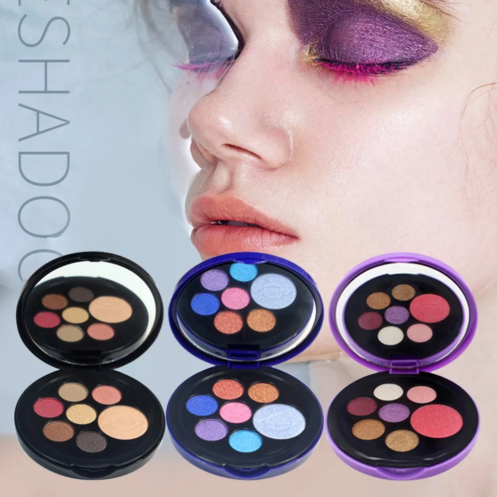 Тени для век Anmas Rucci 7 цветов звездное небо фотокосметика матовые мерцающие сильно