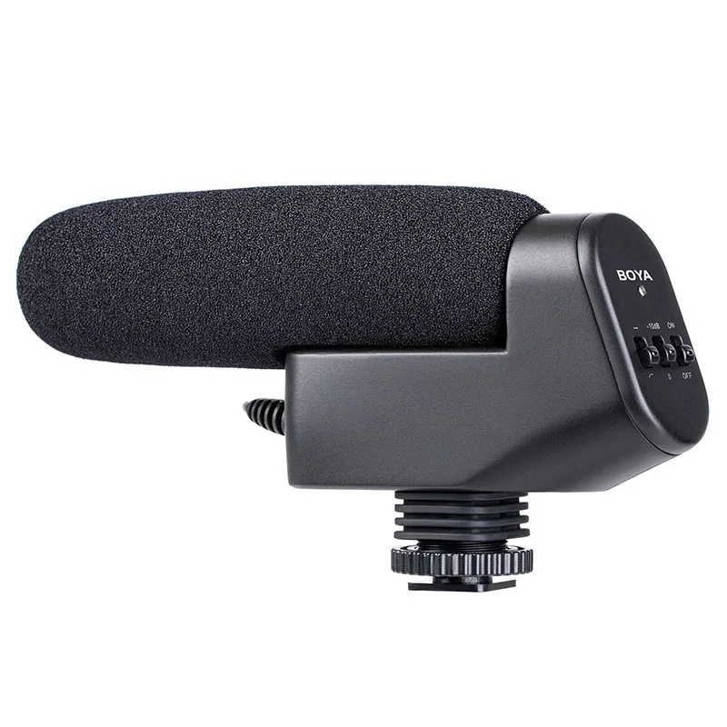 

BOYA BY-VM600 Microphone 3.5mm Cardioid Directional Condenser Shotgun Video Interview Broadcast Mic for Canon Nikon Sony Pentax