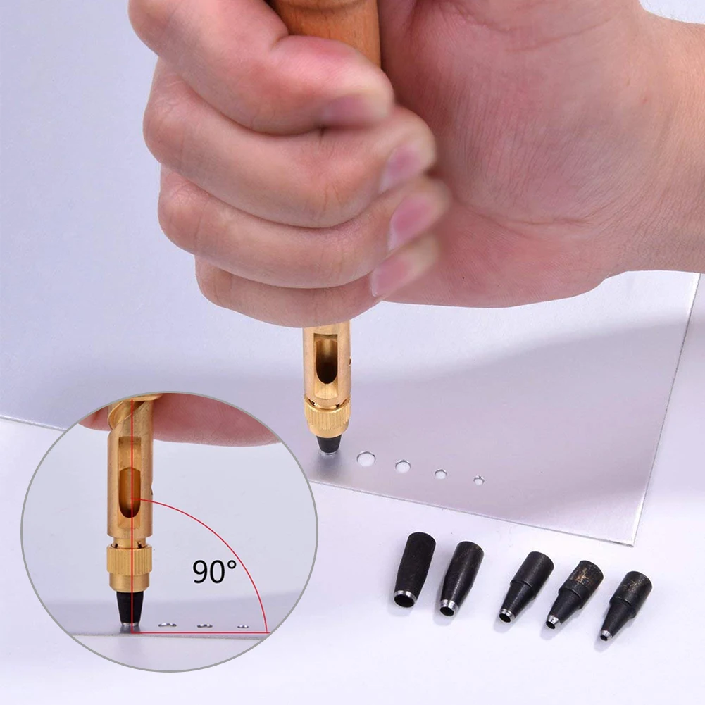 Sewing Removable Belt Screw Noise Reduction Leather Tool Book Drill Hole Punch Craft Auto With 6 Size Tip 1.5-4mm | Дом и сад