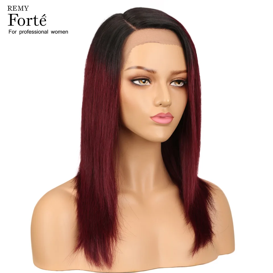 Парики из натуральных волос на кружевной основе Remy Forte прямые настоящие TT1B/99J