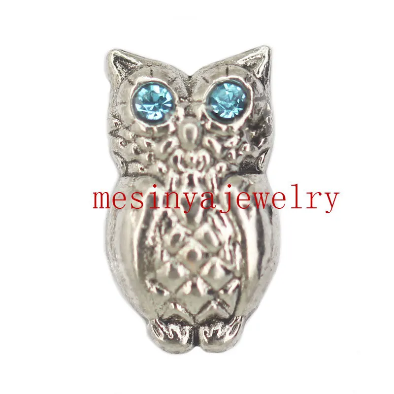 10 шт. персонализированных плавающих Подвесок в виде совы для стеклянного