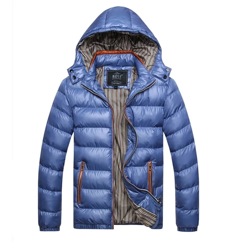 Мужская куртка с капюшоном утепленная хлопковой подкладкой 2019|brand winter jacket men|winter