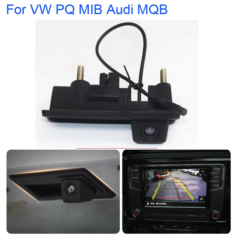 Камера заднего вида RCD330 Plus MIB AV с ручкой HD Автомобильная камера для VW TIGUAN Passat B6 B7 Golf
