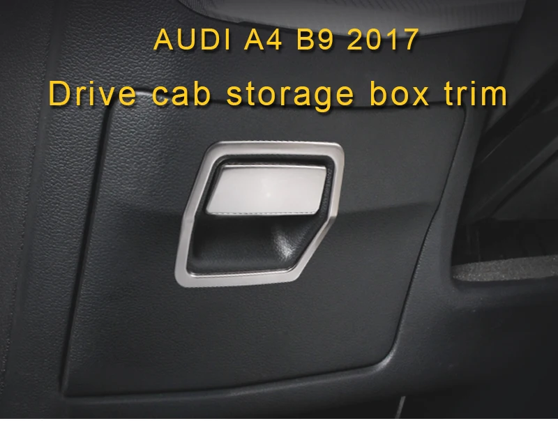 Для Audi A4 A5 S4 S5 B9 коробка для хранения водителя автомобиля ручка рамка накладка наклейка хромированные аксессуары для интерьера