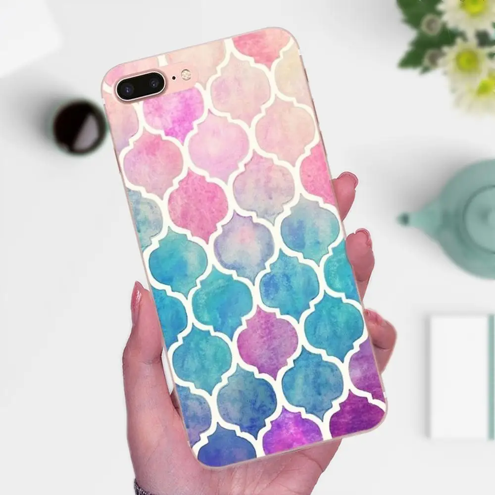 Мягкий ТПУ чехол Coque для Huawei Mate 7 8 9 10 20 P8 P9 P10 P20 P30 Lite Plus Pro 2017 ромбовидный узор в