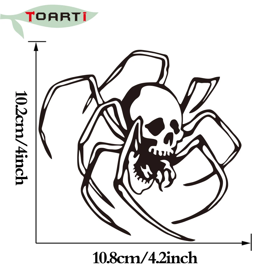 Автомобильный Стайлинг Череп Паук Виниловая Наклейка Окно для стенок бампера