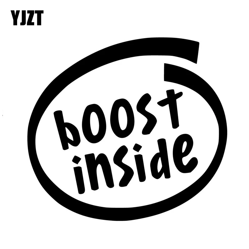 YJZT 10,2 см * 9,3 см Встроенная виниловая наклейка автомобильная наклейка TURBO черная серебряная фотография