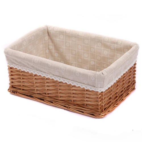 Large Size 1 Piece Маленькие и большие плетеные корзины и корзины для хранения zakka прямоугольные контейнеры и ящики Органайзер коробка cesto de roupa suja panier - Цвет: Large Size 1 Piece