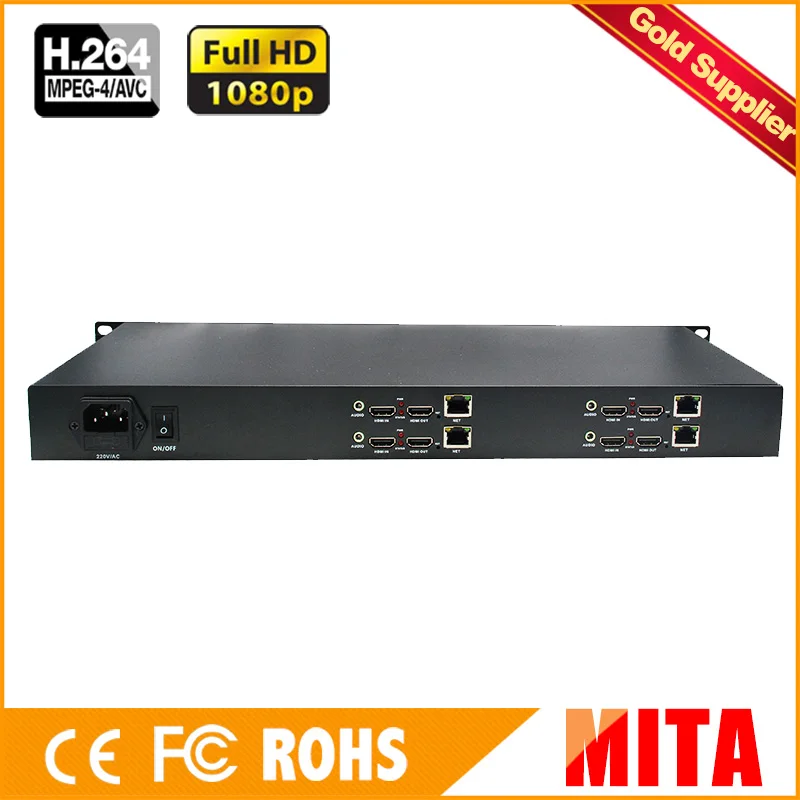 HD H.264 MPEG-4 AVC 1U 4 Каналы hdmi кодировщик для прямой трансляции на Youtube Wowza Facebook