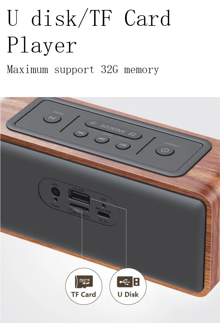 D36 Ретро Мультифункциональный мини-спикер радио FM радио/Bluetooth/TF