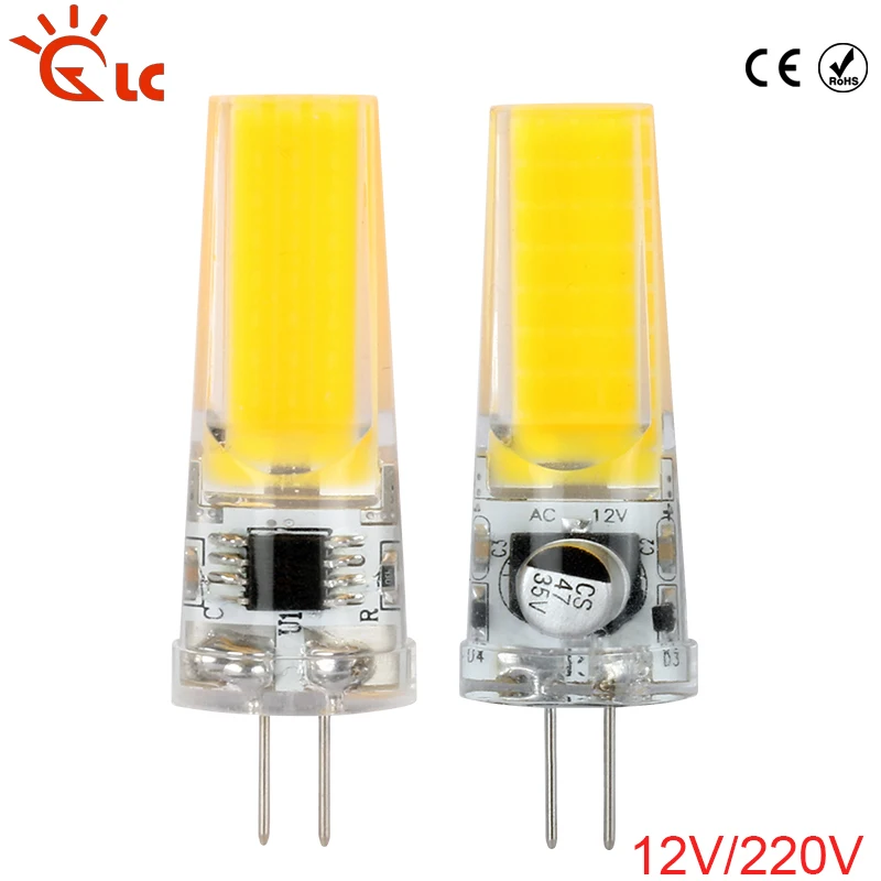 Светодиодная лампа G4 COB SMD AC/DC 12V 2W 3W AC220v светодиодные лампы для замены галогенной