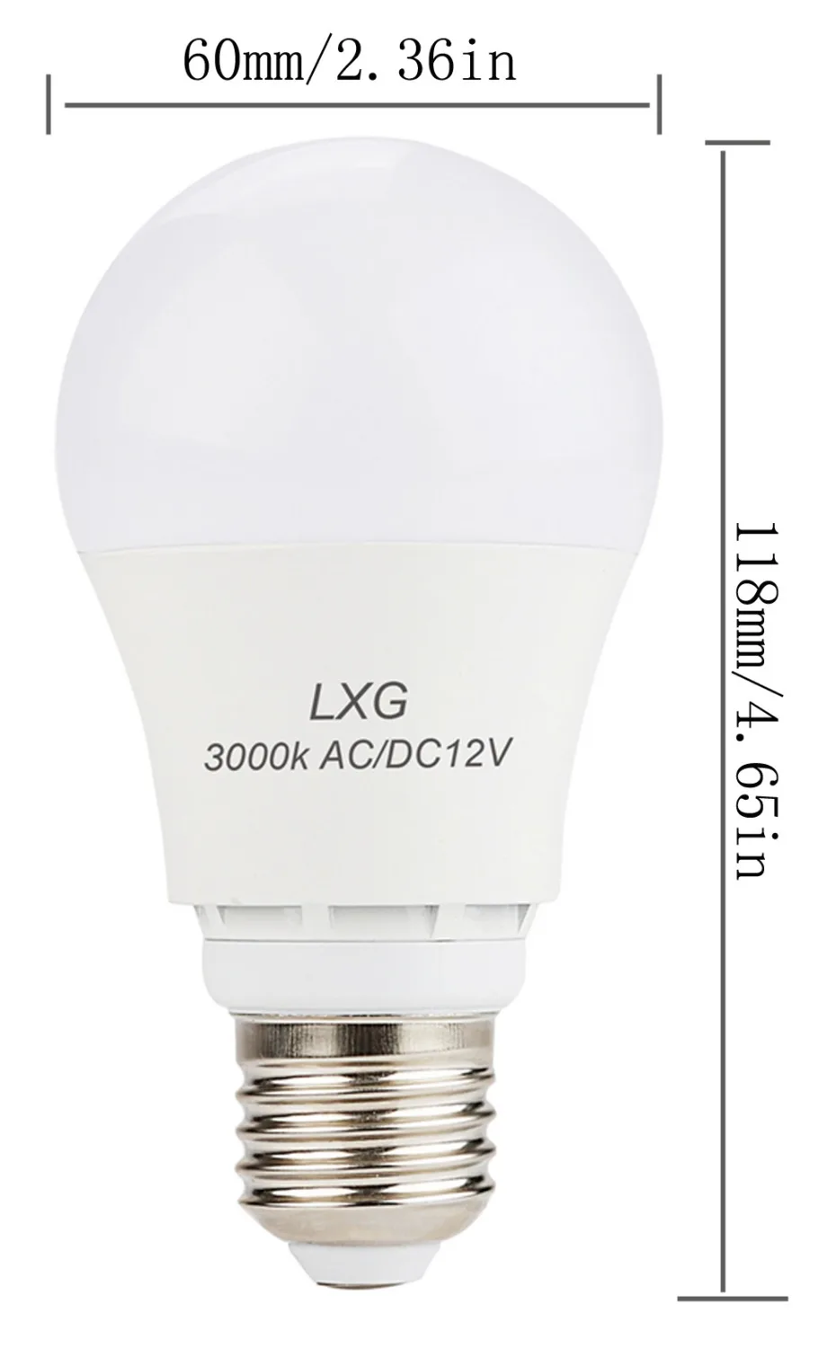 12 V Светодиодный светильник E26 7W 12 вольт низковольтные лампы AC/DC E27 A19 лампа Эдисона 40-60 Ватт(50 шт/коробка) Алюминиевая продукция