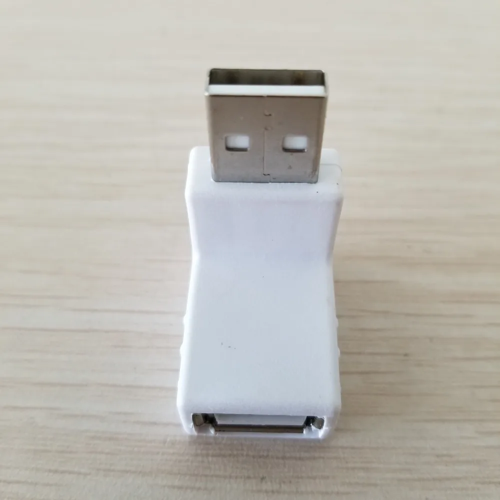 90 градусов вниз локоть правый угол USB 2 0 адаптер папа-Мама Тип A Разъем Белый |