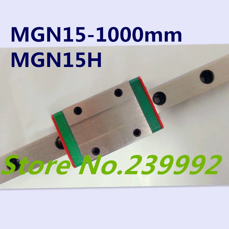 

NEW MGN15 1000mm 15mm miniature linear guide MGN15 1000mm rail and MGN15H carriage cnc parts