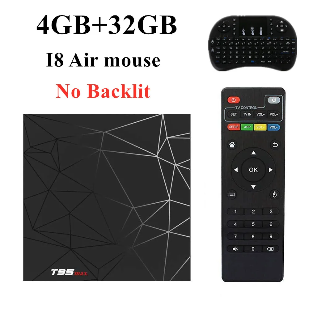 32GB I8 NO Light T95 MAX Android 9,0 4 Гб ram 64 Гб rom Smart 6K tv BOX Allwinner H6 четырехъядерный H.265 HD 2,4G Wifi ТВ приставка T95MAX приставка - Цвет: 32GB I8 NO Light