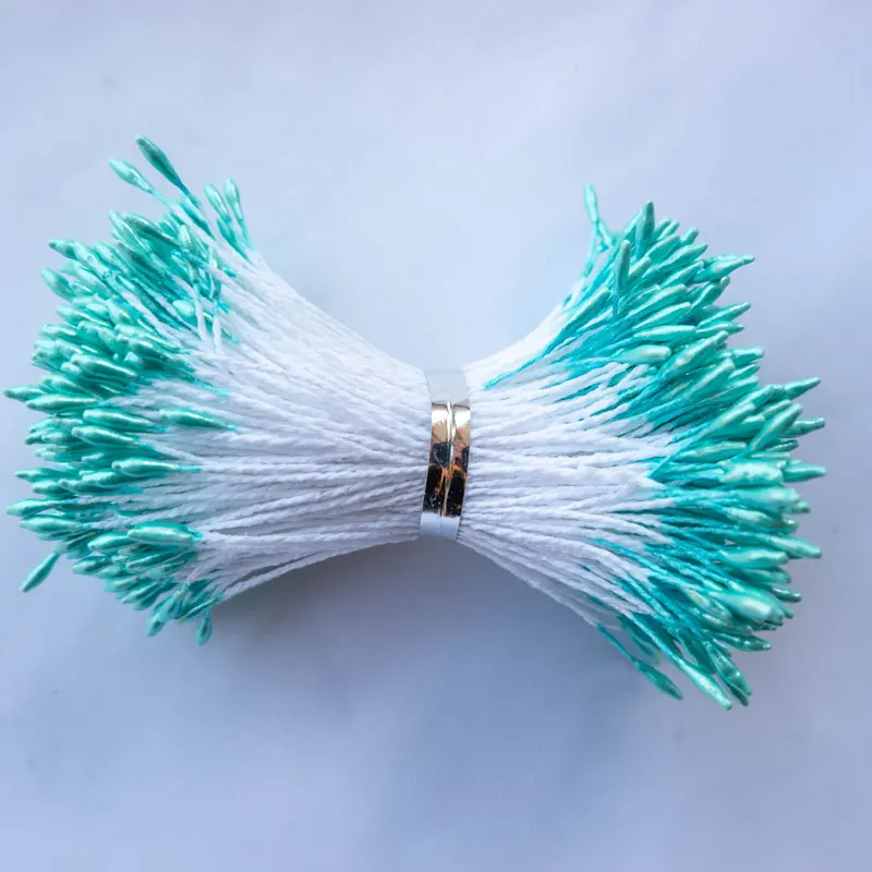 1 мм 400 шт. тычинки для цветов рукоделия Мини Искусственные цветы с двойными