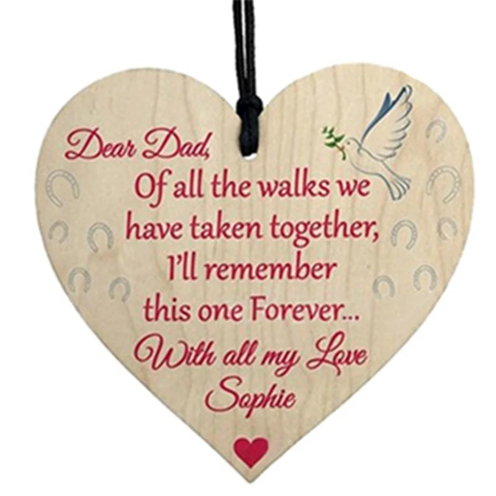 Деревянные в форме сердца деревянные ремесла памятные отец табличка знак