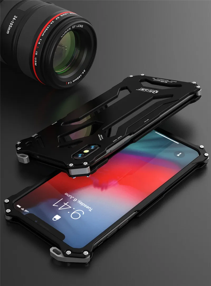 Роскошный металлический защитный чехол для iPhone XS, 6, 7, 8 PLus, XR, 360 градусов, полная защита, чехол для телефона, для iPhone XS Max, противоударный жесткий чехол