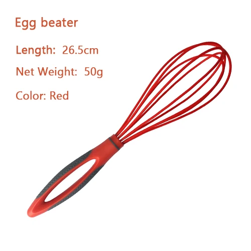 Egg Beater 1 шт силиконовая посуда для приготовления пищи ложка лопатка суп ковш Жаростойкие кухонные инструменты силиконовые инструменты для выпечки - Цвет: Egg Beater