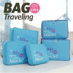 Free Shipping 2013 New Traveling pouch Mesh travel bags Nylon Organizer Bags storage bags(5pcs/set) | Багаж и сумки