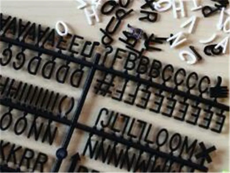 1 set black letter Войлочная доска с буквами, знак, сообщение для дома и офиса, декоративная доска, Дубовая Рамка, белые буквы, символы, цифры, персонажи, сумка - Цвет: 1 set black letter